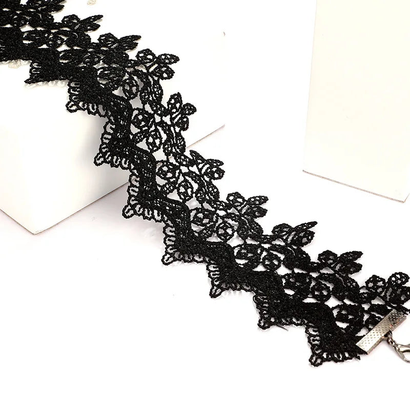 Classic Gothic Tattoo Lace Choker Women Necklace 1 Piece Stretch Velvet women necklace jewelry gift N002