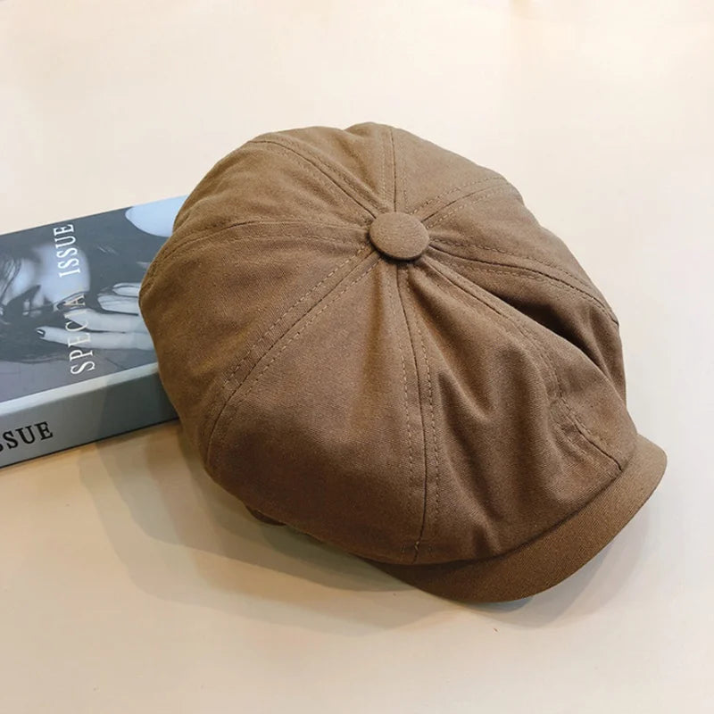 Blinder Peaky Vintage Newsboy Hat Beret Solid Color Fashion Korean Version Casual Tide Spring Autumn Men Cap Adult Cap
