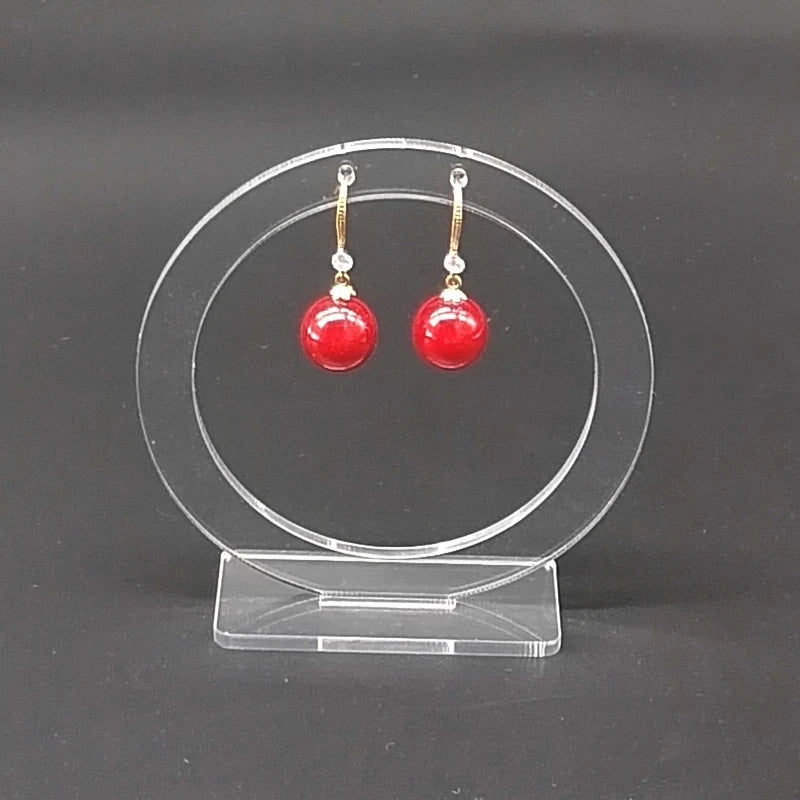 White/Clear Acrylic Round Earring Display Earring Holder Earring Stand Jewelry Display Earring Stud Organizer Crystal Show Rock