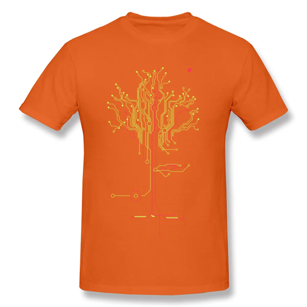Men's Tops Tees Tree of Tomorrow IC Circuit Board Creative Design Youth Tshirt Oversized Fashion Cool Tops Tees Sweatshirt