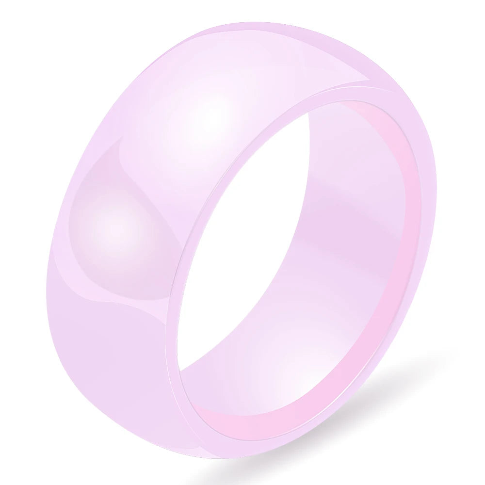 Smooth Pink/White/Black Ceramic Ring For Women Rings Simple Design Exquisite Wedding Engagement Rings