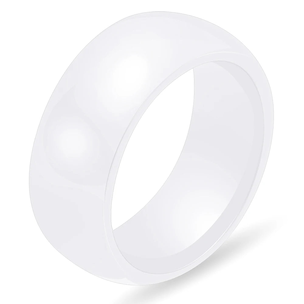 Smooth Pink/White/Black Ceramic Ring For Women Rings Simple Design Exquisite Wedding Engagement Rings