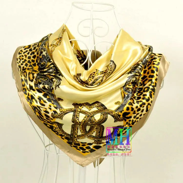 New Red Blue Silk Scarf Bufandas Women Scarfs National Style Satin Square Scarves Ladies Brand Head Scarf Hijab Fashion shawl