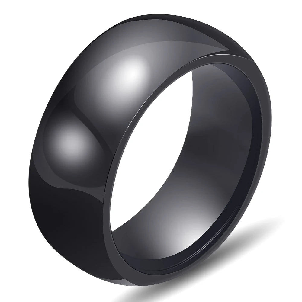 Smooth Pink/White/Black Ceramic Ring For Women Rings Simple Design Exquisite Wedding Engagement Rings