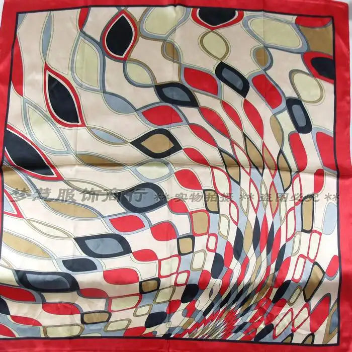 New Red Blue Silk Scarf Bufandas Women Scarfs National Style Satin Square Scarves Ladies Brand Head Scarf Hijab Fashion shawl