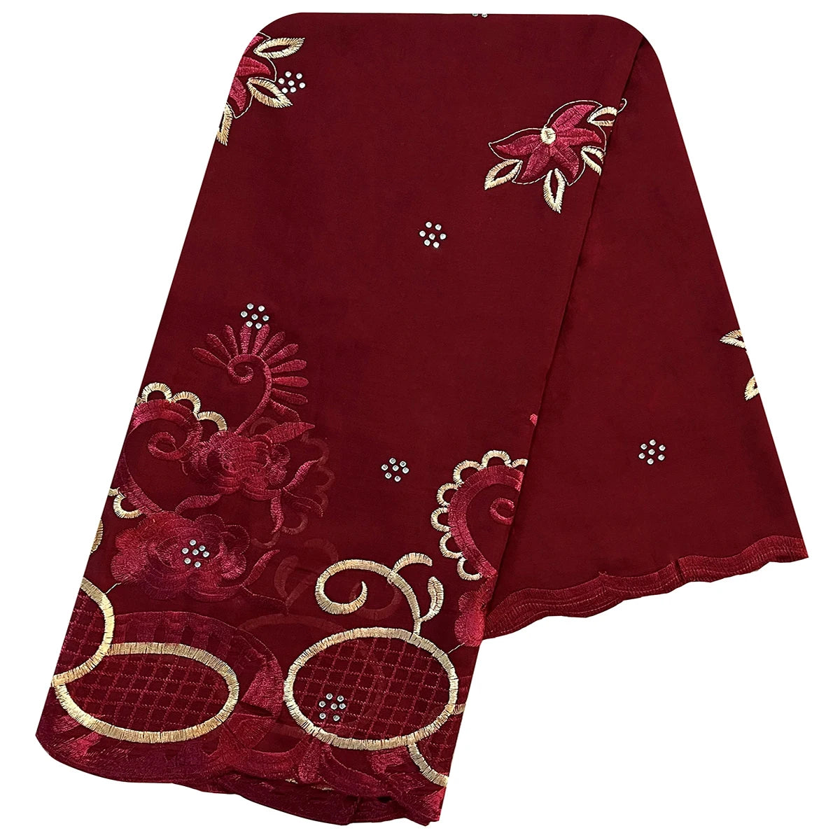 African Women Scarfs 2024 Fashion Hot Sale  Big Circle Design Big Embrodiery Cotton Big Size Muslim Scarf for Shawls Pashmina