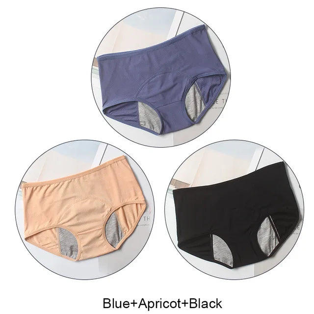 3pcs Leak Proof Menstrual Panties Physiological Pants Women Underwear Period Comfortable Waterproof Briefs Dropshipping