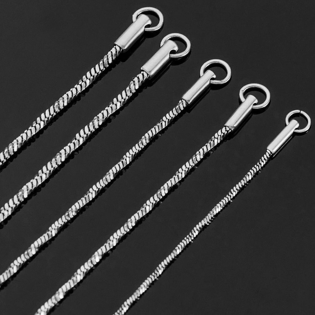 Cool Silver Color Twisted Snake Men Chain Stainless Steel Necklace Not Fade Fashion Jewery Rapper