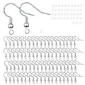 50pairs Hypoallergenic Earring Hooks Earring Making Kit with Earring Hooks Jump Rings and Clear Rubber Earring