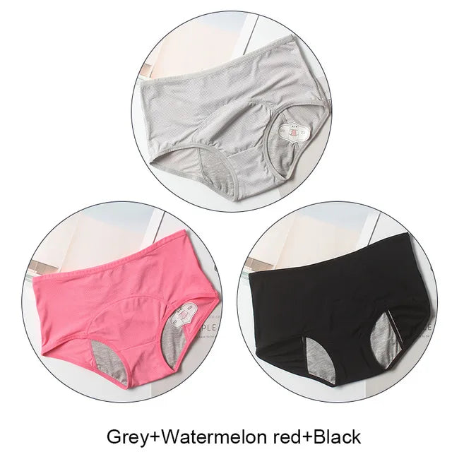 3pcs Leak Proof Menstrual Panties Physiological Pants Women Underwear Period Comfortable Waterproof Briefs Dropshipping