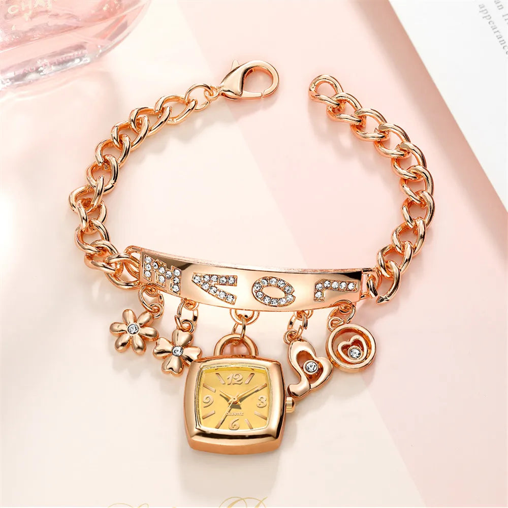women Love Style steel quartz women bracelet watch