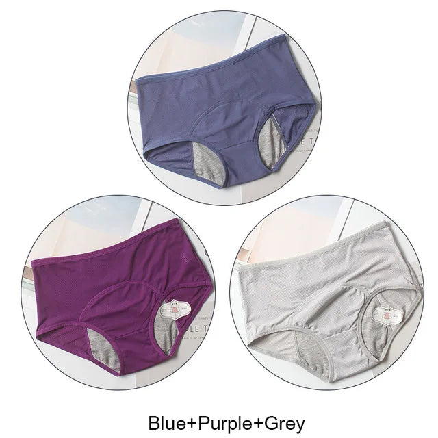 3pcs Leak Proof Menstrual Panties Physiological Pants Women Underwear Period Comfortable Waterproof Briefs Dropshipping