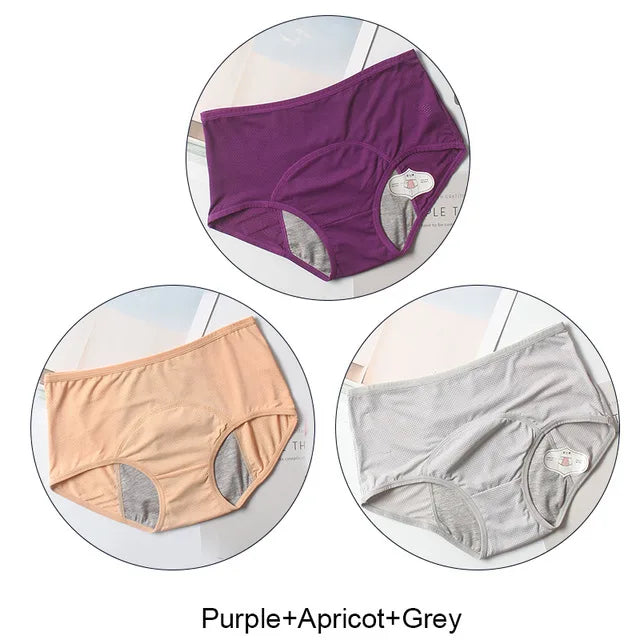 3pcs Leak Proof Menstrual Panties Physiological Pants Women Underwear Period Comfortable Waterproof Briefs Dropshipping