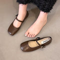 2025 Women Leather Shoes Spring Autumn New Fashion Korean Style Soft Bottom Anti-slippery Versatile Retro Simple Lady Flat Shoes