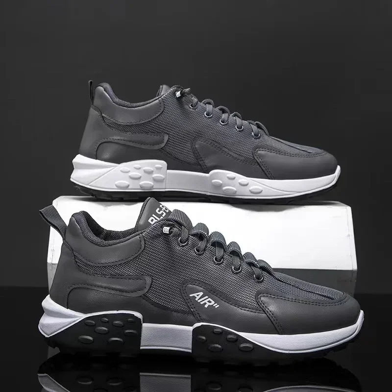 Thick Sole Mens Sneakers Fashion Man Shoe Versatile Vulcanized Shoe Lace Up Outdoor Running Shoes Anti-slip Zapatillas De Hombre