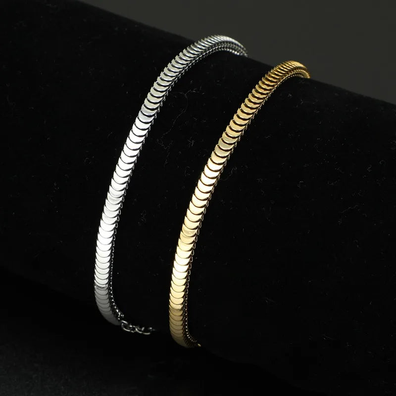 ANENJERY 316L Stainless Steel Blade Bracelet for Women Bracelet Fashion Jewelry Gift