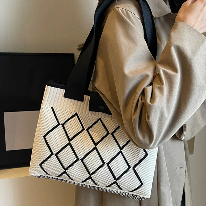 New Fashion Shoulder Bag Large Capacity Women Bags Handheld Versatile Single Shoulder Tote Bags
