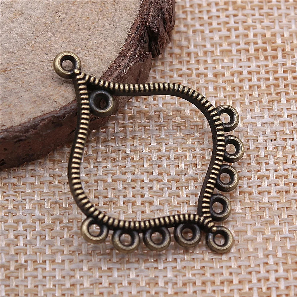 10pcs Earring Connector Dreamcatcher Antique Bronze Color Earring Connector Charms Jewelry Accessories For Earring Making