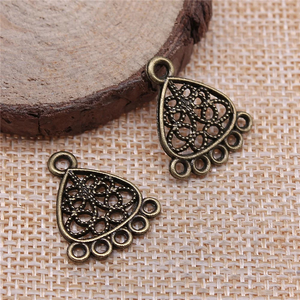10pcs Earring Connector Dreamcatcher Antique Bronze Color Earring Connector Charms Jewelry Accessories For Earring Making