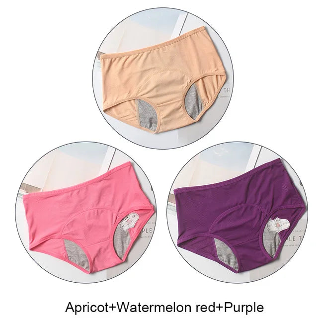 3pcs Leak Proof Menstrual Panties Physiological Pants Women Underwear Period Comfortable Waterproof Briefs Dropshipping