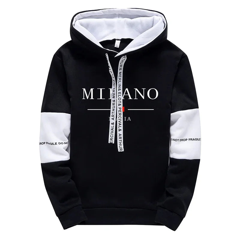 Mens Hooded Sweatshirts Casual City Printing Hoodie Sweatpants High Quality Jogging Sportswear Daily Versatile Men Tops Pants