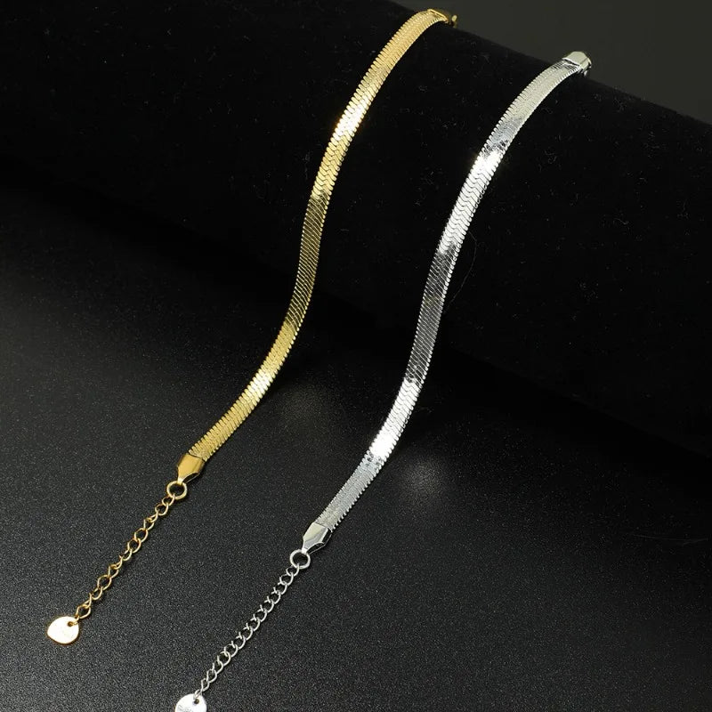 ANENJERY 316L Stainless Steel Blade Bracelet for Women Bracelet Fashion Jewelry Gift