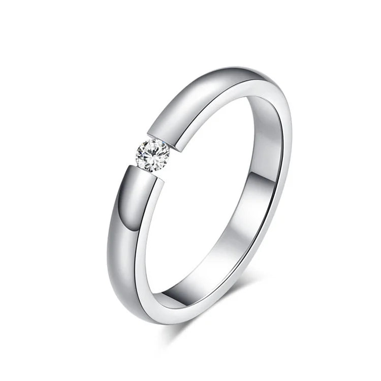 4mm Simple Smooth Women Rings Black Stainless Steel Men Rings Birthday Gifts Rings for men