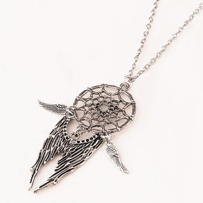Feather Pendant Bohemia Tassels Necklace Jewelry Network Pendant Chain Retro Women Necklace Gift