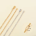 Trending Stainless Steel Bracelet No Fade Gold/Silver Color Paperclip Chain Ladies Bangle Jewelry Accessories Wholesale