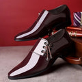 Men's Formal Shoes Patent Leather Pointed Toe Social Shoe Male Bright Upper Spring Autumn 2024 Style High Quality Fashion 39 New