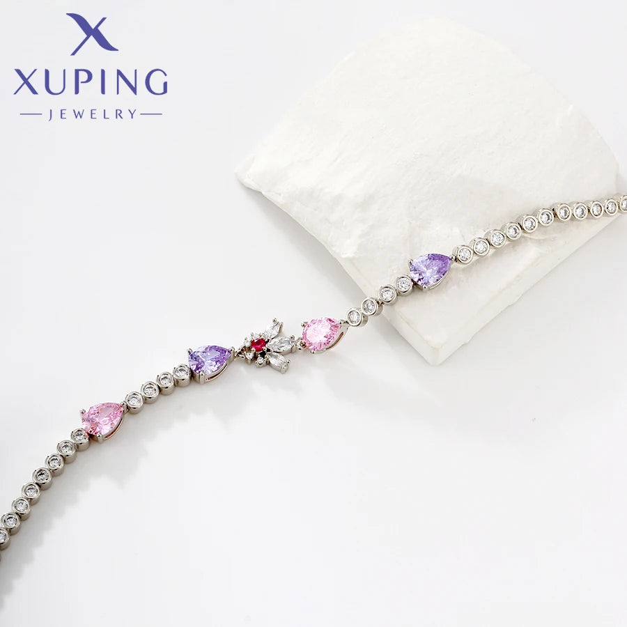 Xuping Jewelry Fashion New Arrival Women Bracelet with Rhodium Plated X000689385