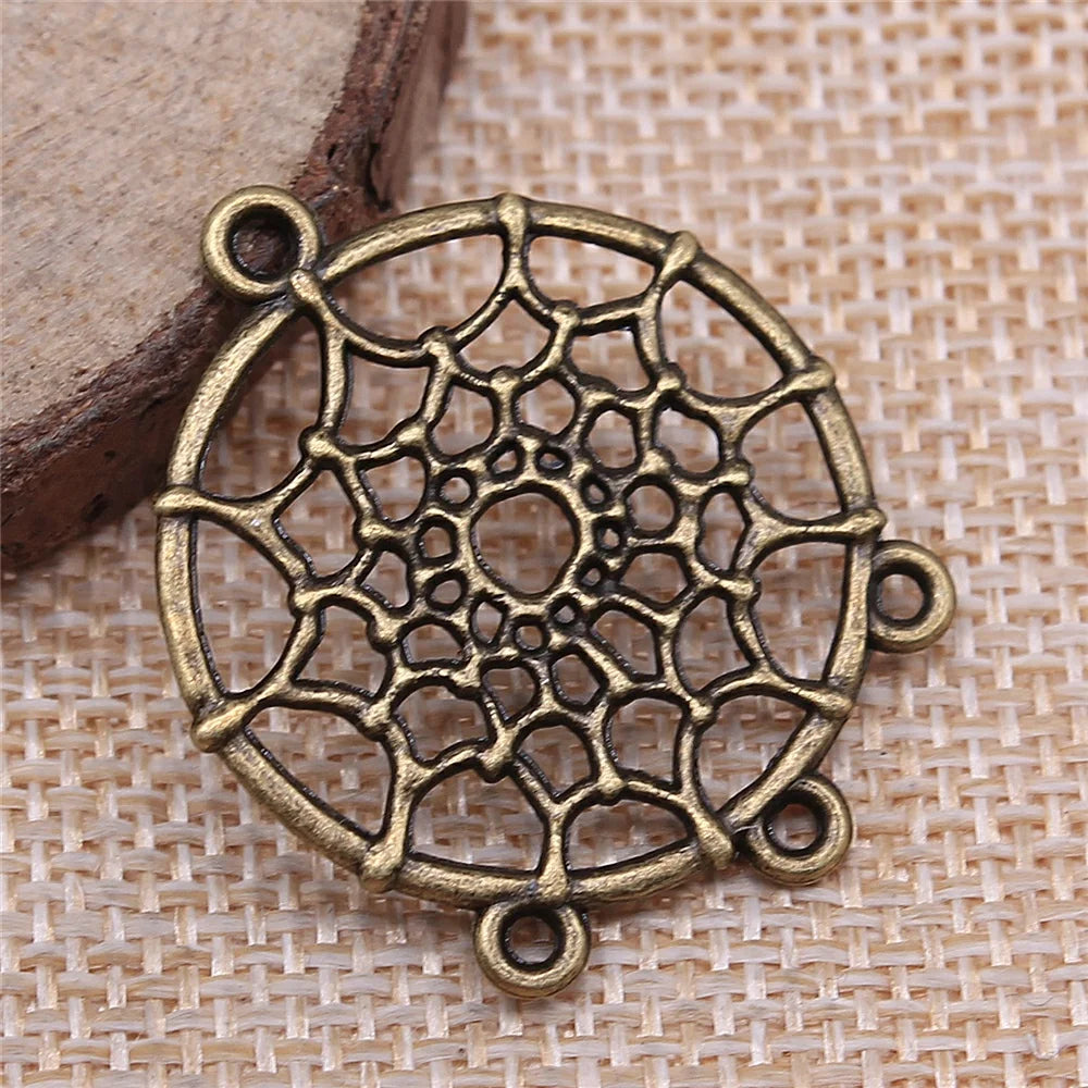10pcs Earring Connector Dreamcatcher Antique Bronze Color Earring Connector Charms Jewelry Accessories For Earring Making