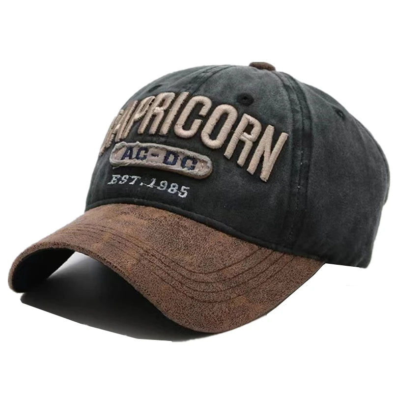 New Unisex Cap Washed Cotton AC-DC letter Embroidery Baseball Cap Outdoor Casual Classics Hats For Women Men Cap