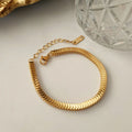 ANENJERY 316L Stainless Steel Blade Bracelet for Women Bracelet Fashion Jewelry Gift