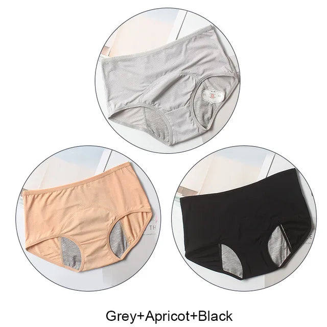 3pcs Leak Proof Menstrual Panties Physiological Pants Women Underwear Period Comfortable Waterproof Briefs Dropshipping