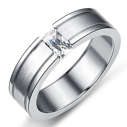4mm Simple Smooth Women Rings Black Stainless Steel Men Rings Birthday Gifts Rings for men