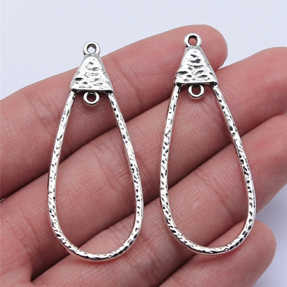 10pcs Vintage Water Droplets Charms For Earring Making DIY Earring Making Findings Accessories Earring Parts