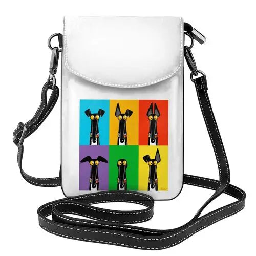 Greyhound Shoulder Bag Greyhound Leather Bag Crossbody Pattern Women Bags Slim Student Women Purse