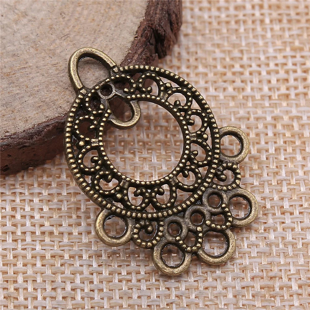 10pcs Earring Connector Dreamcatcher Antique Bronze Color Earring Connector Charms Jewelry Accessories For Earring Making