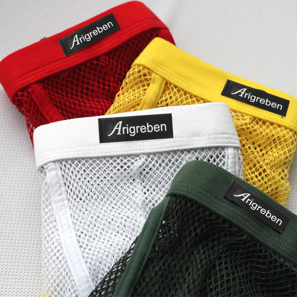 Underwear Men's Boxers Breathable Mesh Hollow Boxer Shorts Sexy Underwear Panties Transparent Men Boxers Underpants