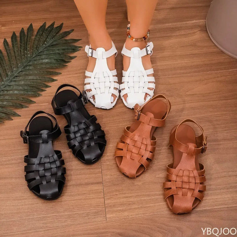 2025 new Summer Open Toe Sandals For Women Elegant Fashionable Women shoes Retro Soft soft-soled comfortable women shoes