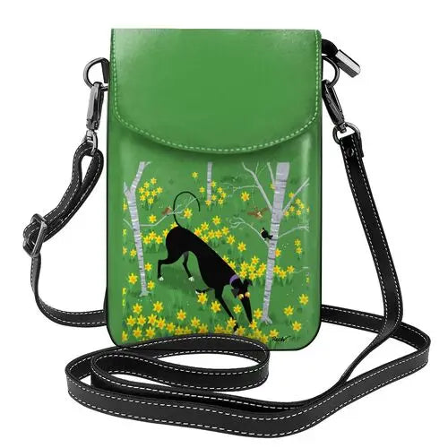 Greyhound Shoulder Bag Greyhound Leather Bag Crossbody Pattern Women Bags Slim Student Women Purse