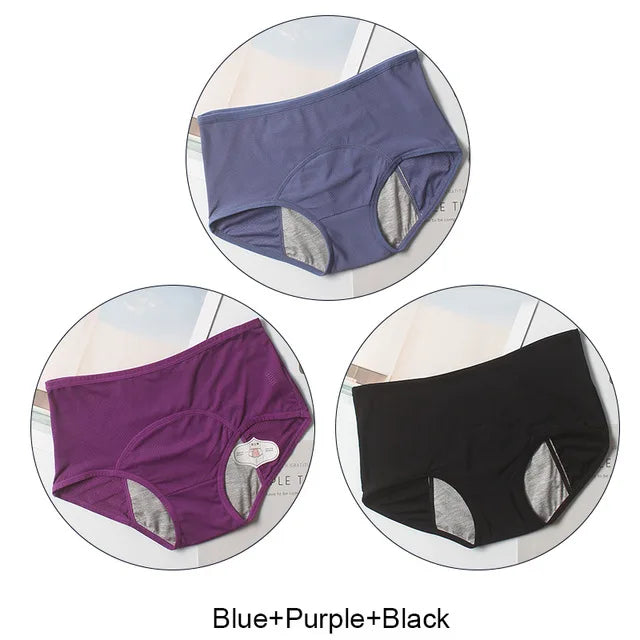 3pcs Leak Proof Menstrual Panties Physiological Pants Women Underwear Period Comfortable Waterproof Briefs Dropshipping