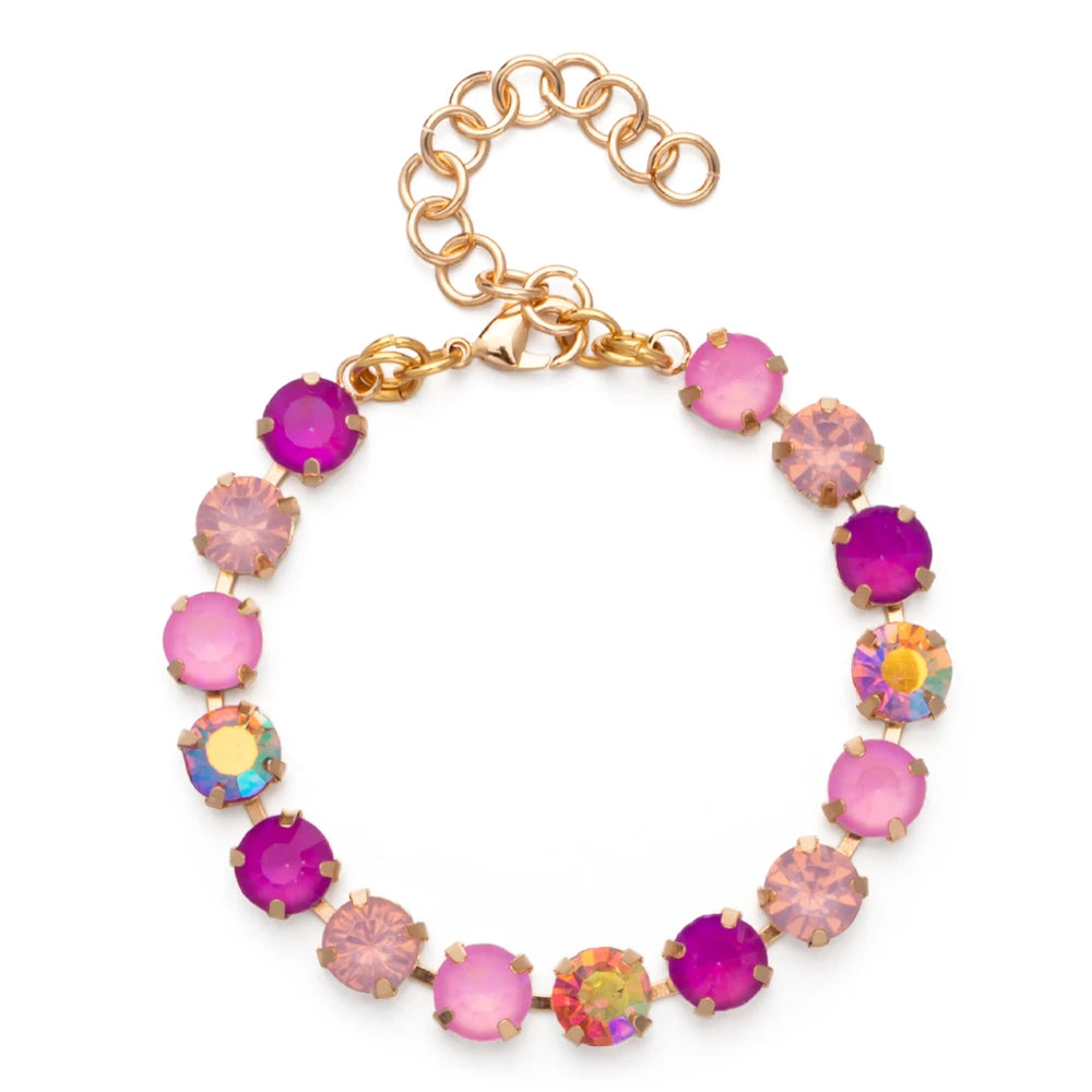 Colorful Charm Crystal Women Bracelet Gold and Silver Chain Bohemian Jewelry Free Shipping
