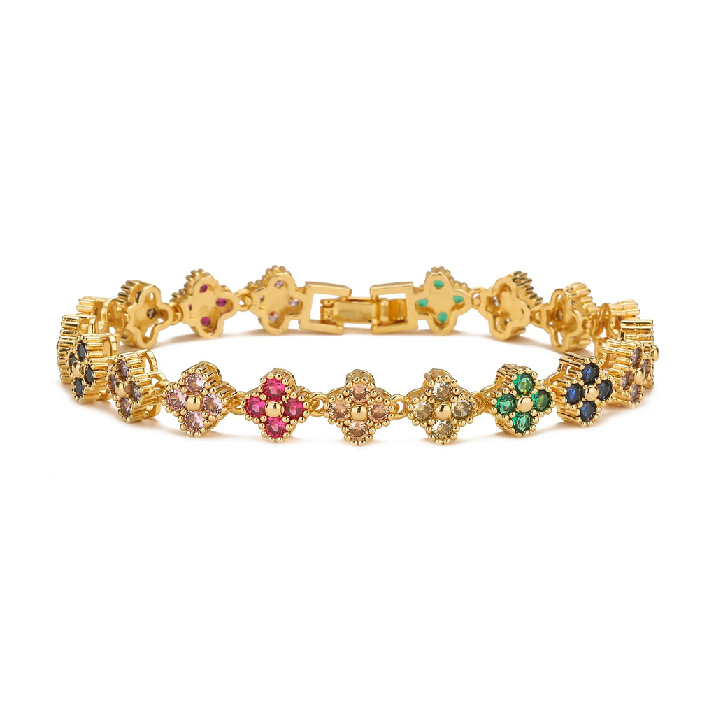HECHENG,High Quality Brass Luxury Flower Jewelry Set for Women ,Necklace Bracelet Jewelry Gift