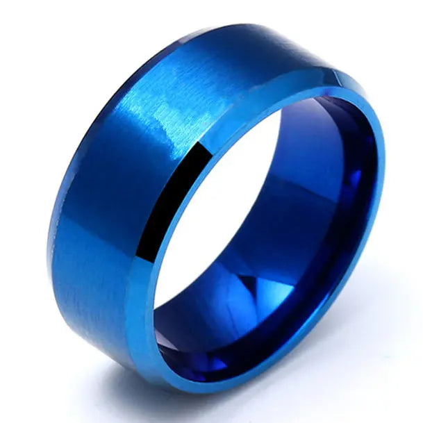4mm Simple Smooth Women Rings Black Stainless Steel Men Rings Birthday Gifts