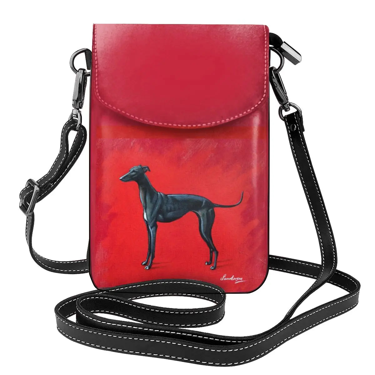 Greyhound Shoulder Bag Greyhound Leather Bag Crossbody Pattern Women Bags Slim Student Women Purse
