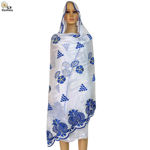 2023 New Fashion African Women Scarfs Muslim Women Diamond Embroidery Chiffon Scarf Islam Soft Scarf