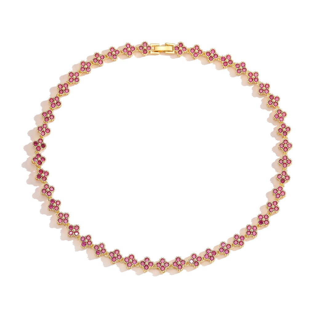 HECHENG,High Quality Brass Luxury Flower Jewelry Set for Women ,Necklace Bracelet Jewelry Gift