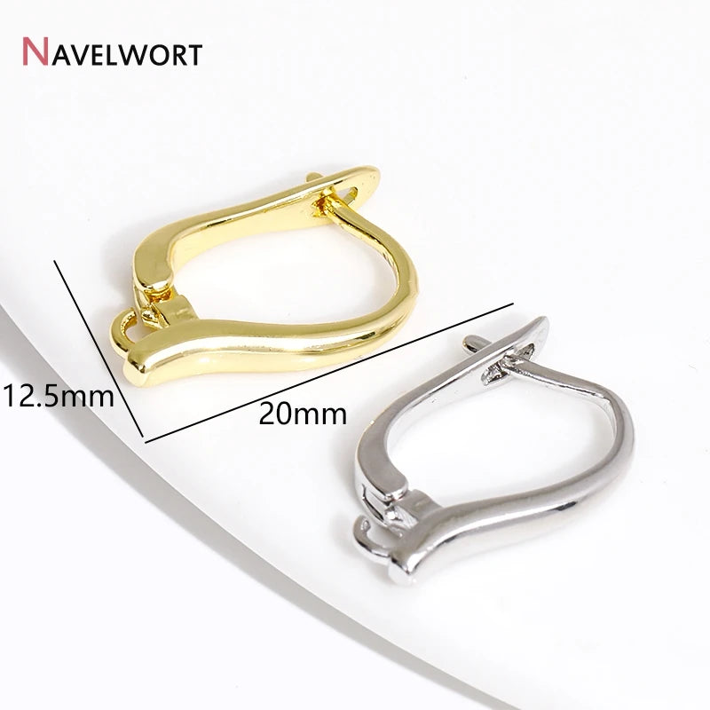 18K Gold Plated Brass Earring Clasps Earring Hooks Accessories,Earring Making Supplies,Earring Findings For Jewelry Making